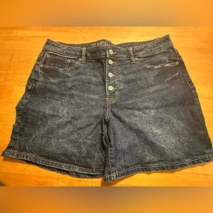 Maurices Dark Blue Jean Shorts
